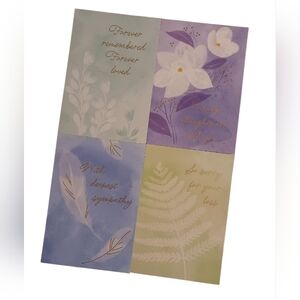 NEW 4 HALLMARK SYMPATHY GREETING CARDS WITH ENVELOPES 💚